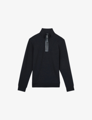 REISS: Hale Half-Zip Stretch-Jersey Sweatshirt