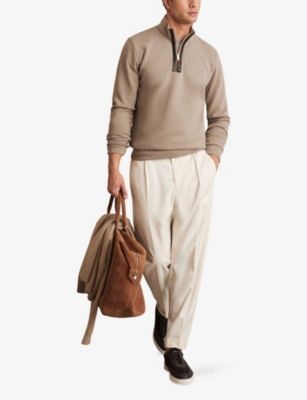 REISS: Hale Half-Zip Stretch-Jersey Sweatshirt