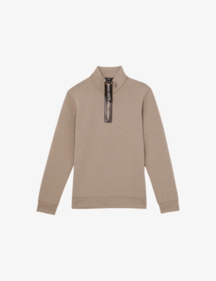 REISS: Hale Half-Zip Stretch-Jersey Sweatshirt