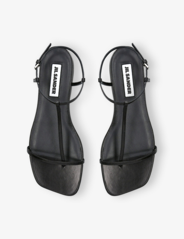 Toe-post flat leather sandals