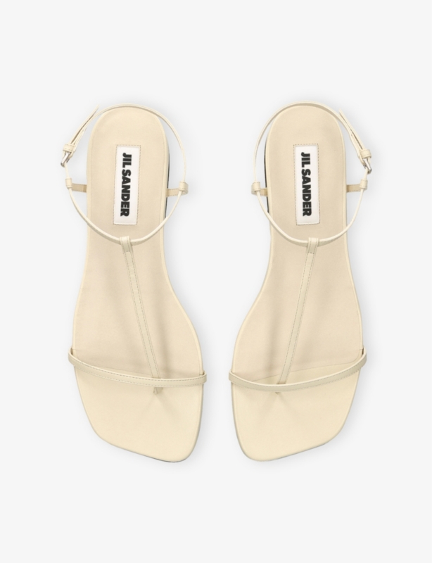 Toe-Post Flat Leather Sandals