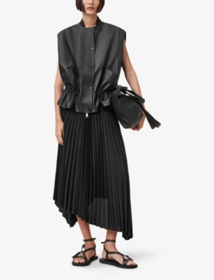 ALLSAINTS: Sofi Relaxed-Fit Leather Gilet