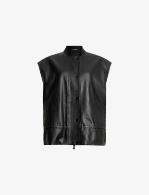 ALLSAINTS: Sofi Relaxed-Fit Leather Gilet