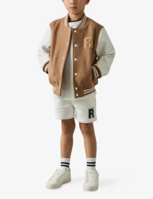 REISS: Marcus Block Logo-Print Cotton-Blend Shorts 3-9 Years
