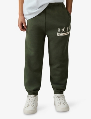 Reiss Pine Green Tanner Varsity League Cotton-blend Jogging Bottoms 3-9