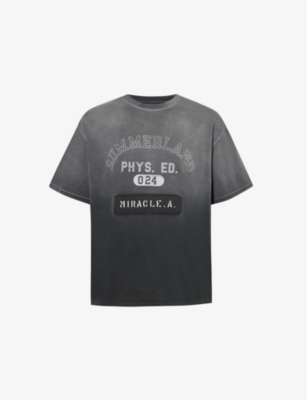 NAHMIAS MENS WORN BLACK MIRACLE GRAPHIC-PRINT COTTON T-SHIRT 