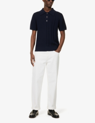 CHE: Santino textured regular-fit cotton-knit polo shirt
