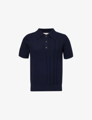CHE: Santino textured regular-fit cotton-knit polo shirt