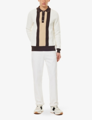 CHE: Pinar long-sleeves relaxed-fit cotton-knit polo shirt