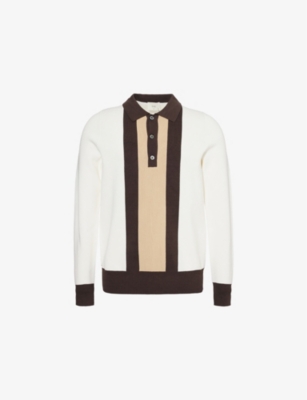 CHE: Pinar long-sleeves relaxed-fit cotton-knit polo shirt