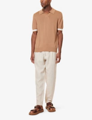 CHE: Trogon ribbed-trim knit polo shirt