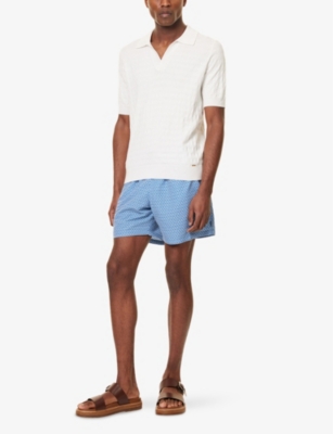 CHE: Alfred textured knit polo shirt
