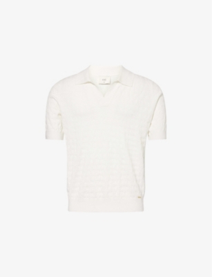 CHE: Alfred textured knit polo shirt
