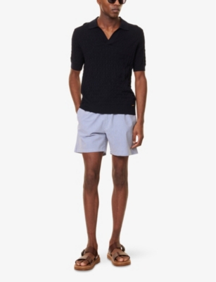 CHE: Alfred textured knit polo shirt
