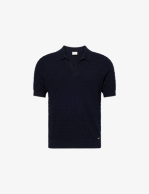 CHE: Alfred textured knit polo shirt
