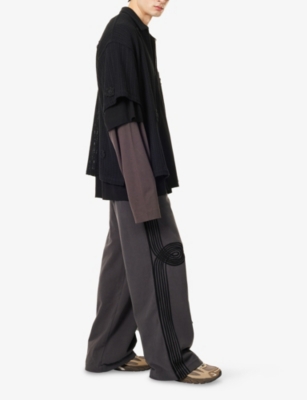 SONG FOR THE MUTE: Applique Relaxed-Fit Cotton-Jersey Jogging Bottoms