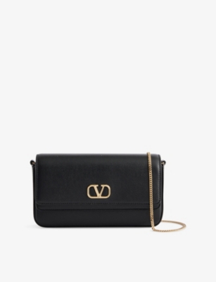 VALENTINO GARAVANI: VLogo Leather Wallet-on-Chain