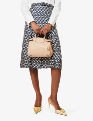 Valentino Womens Rose Sand Antibes Small Leather Tote Bag In Rose Sand