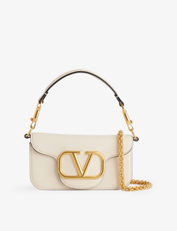 Locò VLogo small leather shoulder bag
