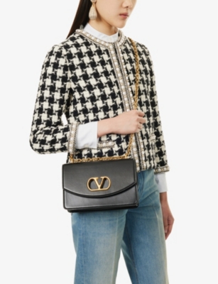 Vain chain-strap leather shoulder bag
