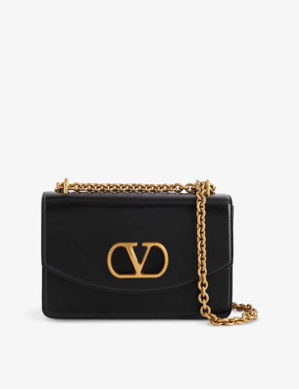 Vain chain-strap leather shoulder bag