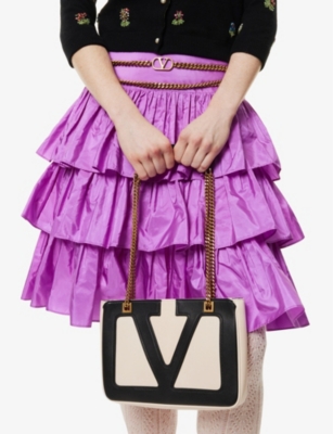 VALENTINO GARAVANI: Viva Superstar small leather tote bag