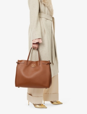 VALENTINO GARAVANI: Antibes VLogo Signature large leather tote bag