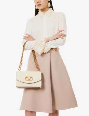 Vain chain-strap leather shoulder bag