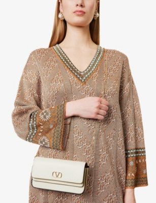 VALENTINO GARAVANI: VLogo Leather Wallet-on-Chain