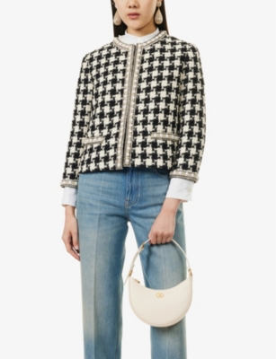 VALENTINO GARAVANI: V-logo mini hobo leather bag