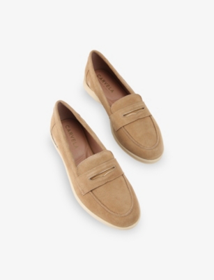 Carvela Comfort Womens Tan Fia Suede Loafers Eur 40 / 7 Uk