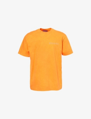 GUCCI: Logo-Print Crew-Neck Cotton-Jersey T-Shirt