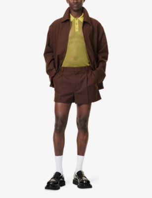 GUCCI: Logo-Embossed Tailored Wool-Twill Shorts