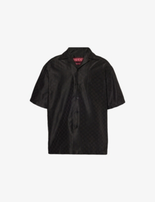 GUCCI: All-Over Monogram-Print Cotton and Silk-Blend Hawaii Shirt