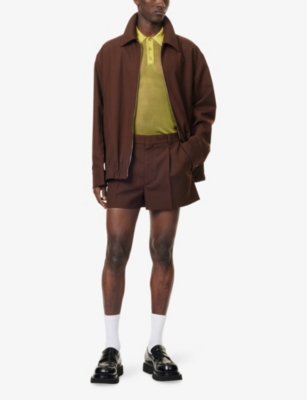 Gucci Wool Bomber-style Jacket In Chocolate