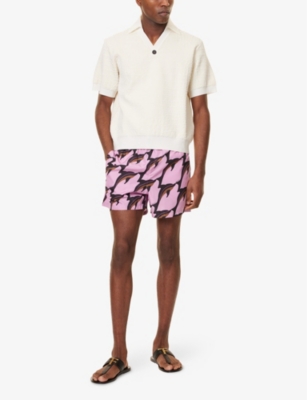 GUCCI: Printed Technical Poplin Swim Shorts