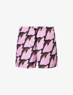 GUCCI: Printed Technical Poplin Swim Shorts