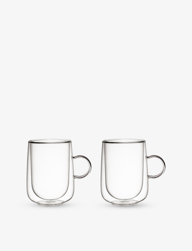 Double-walled set of two latte glasses 360ml