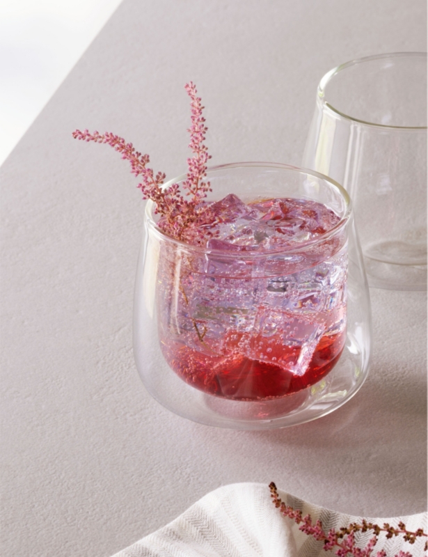 Double-walled set of two cappuccino glasses 250ml