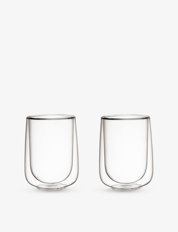 Double-walled set of two latte glasses 360ml