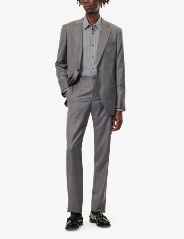 Striped regular-fit woven shirt