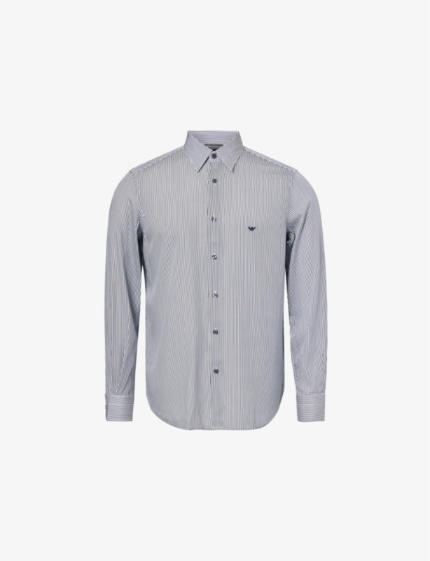 Striped regular-fit woven shirt