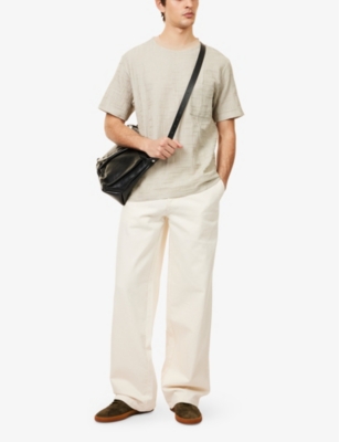 EMPORIO ARMANI: Logo-Plaque Straight-Leg Denim Jeans