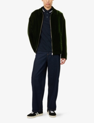 EMPORIO ARMANI: Long-Sleeve Velvet Bomber Jacket