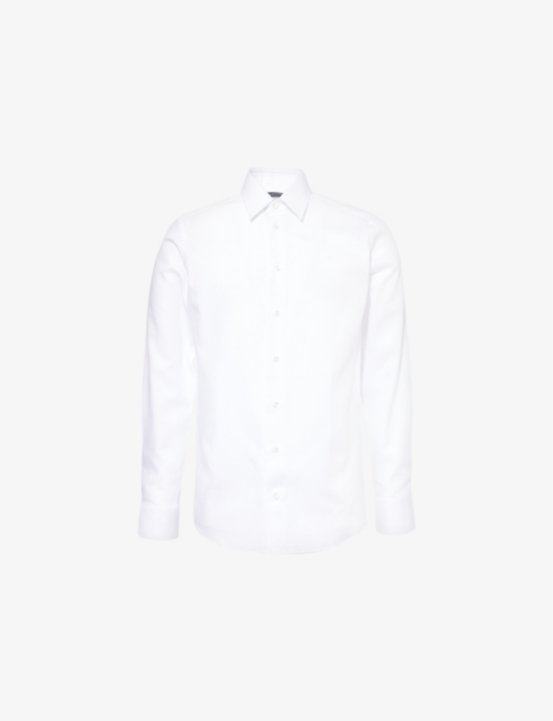 Long-Sleeve Regular-fit Cotton Dress Shirt
