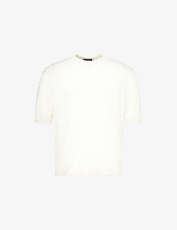 Crewneck Short-Sleeve Knitted T-Shirt