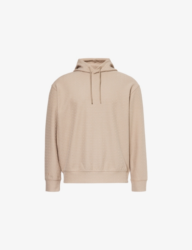 All-Over Logo-Embroidered Lyocell and Cotton-Blend Hoody