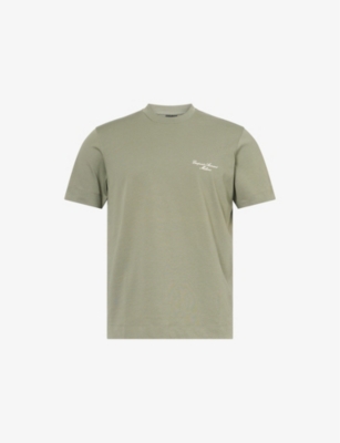 EMPORIO ARMANI: Script Logo Short-Sleeve Cotton T-Shirt