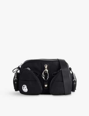 Published By Womens Late Assembly Shell Cross-body Bag Black And Chrome In Black And Chrome