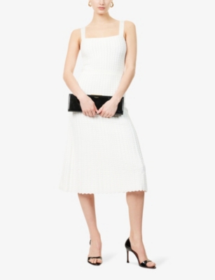 HERVE LEGER: Anastasia Textured Stretch-Knit Midi Dress